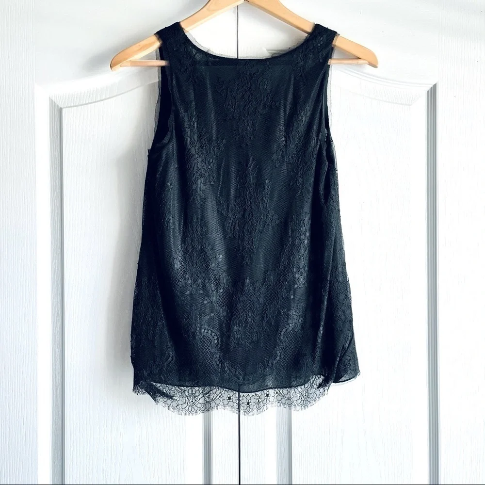 Vintage J. Crew Floral Lace Shell Tank Top